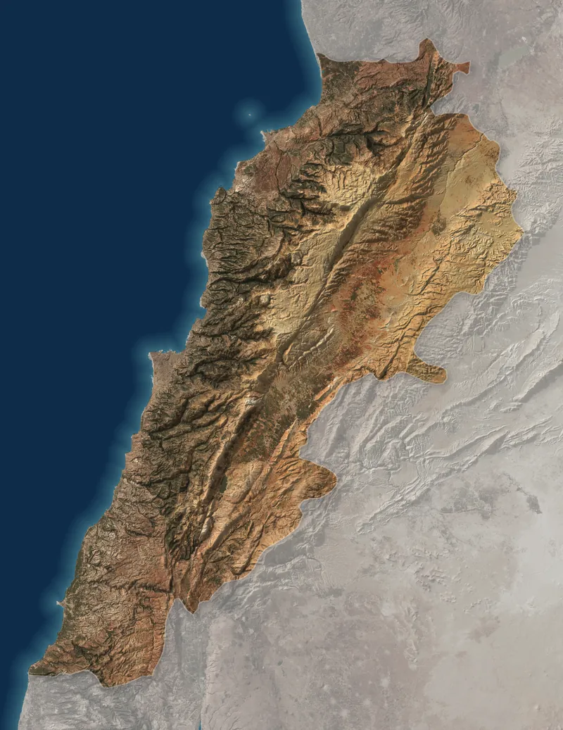 Lebanon in autumn, with 1 partner school marked